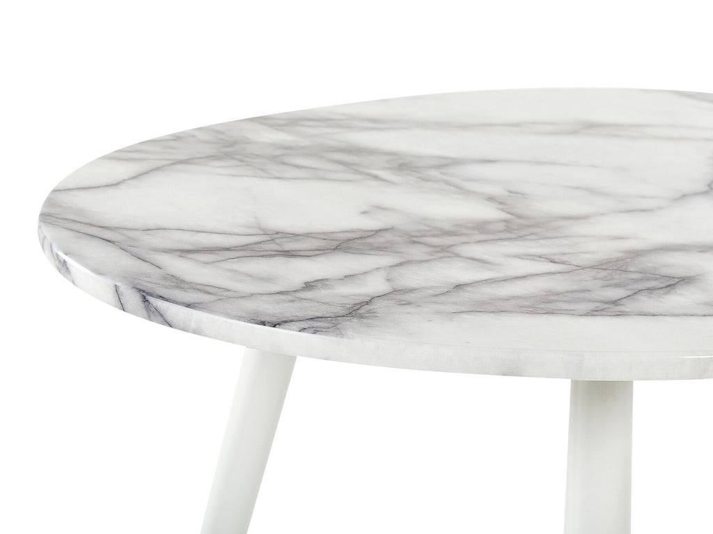 Dining Table GUTIERE White Marble 120 cm 70 cm