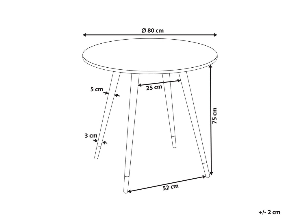 Dining Table GUTIERE White Marble 80 cm 80 cm