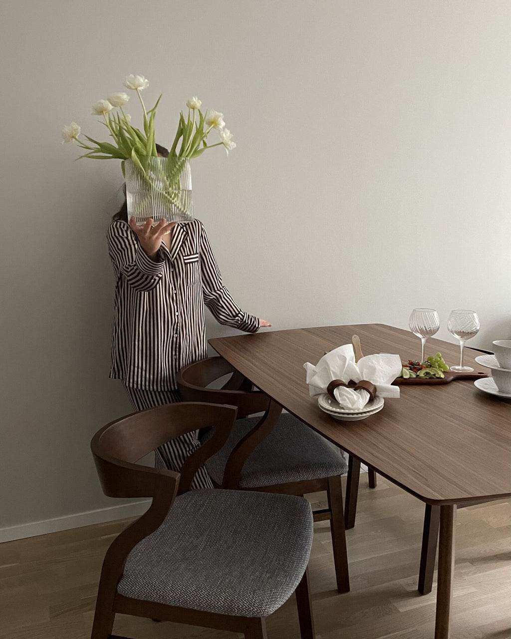 Dining Table IRIS Dark Brown 150 cm 90 cm