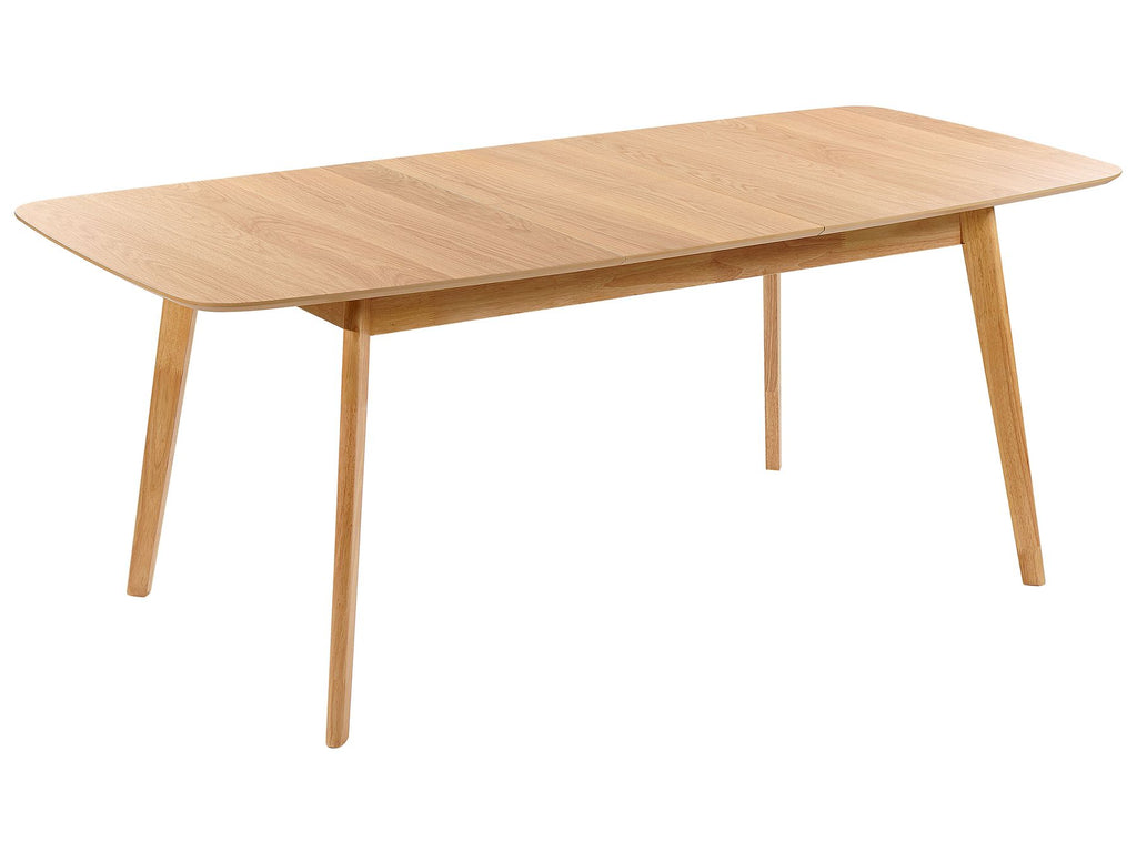 Extending Dining Table MADOX Light Oak 150/190 cm 90 cm