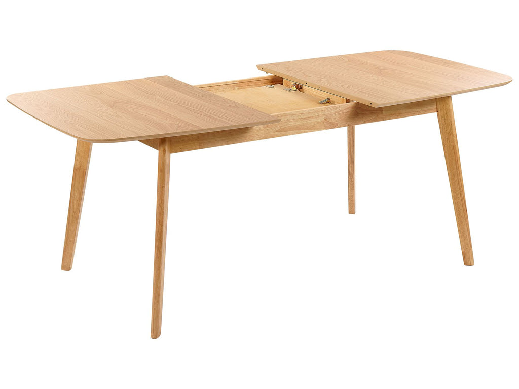Extending Dining Table MADOX Light Oak 150/190 cm 90 cm