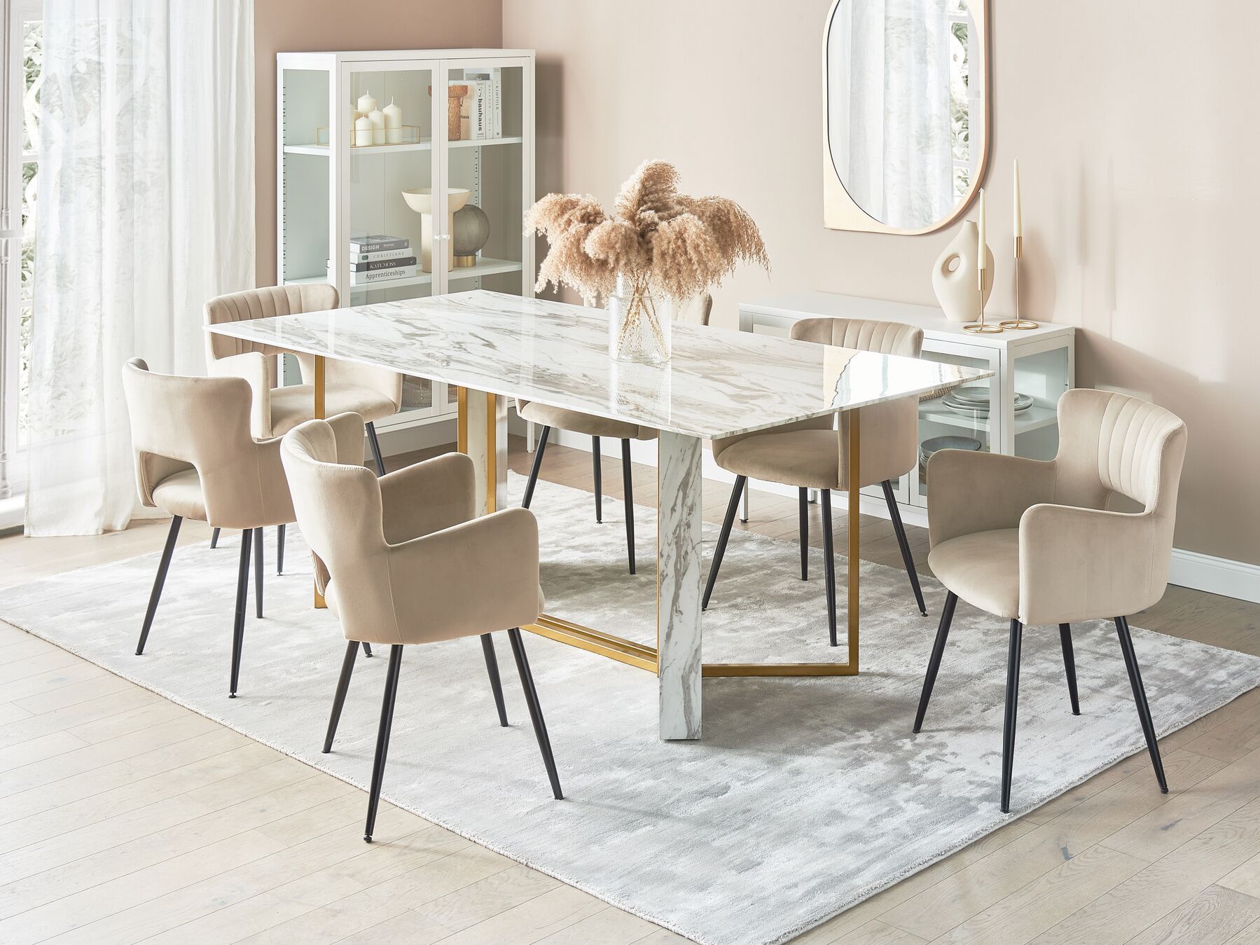 Dining Table CALCIO Marble 200 cm 100 cm