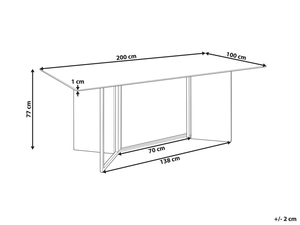 Dining Table CALCIO Marble 200 cm 100 cm