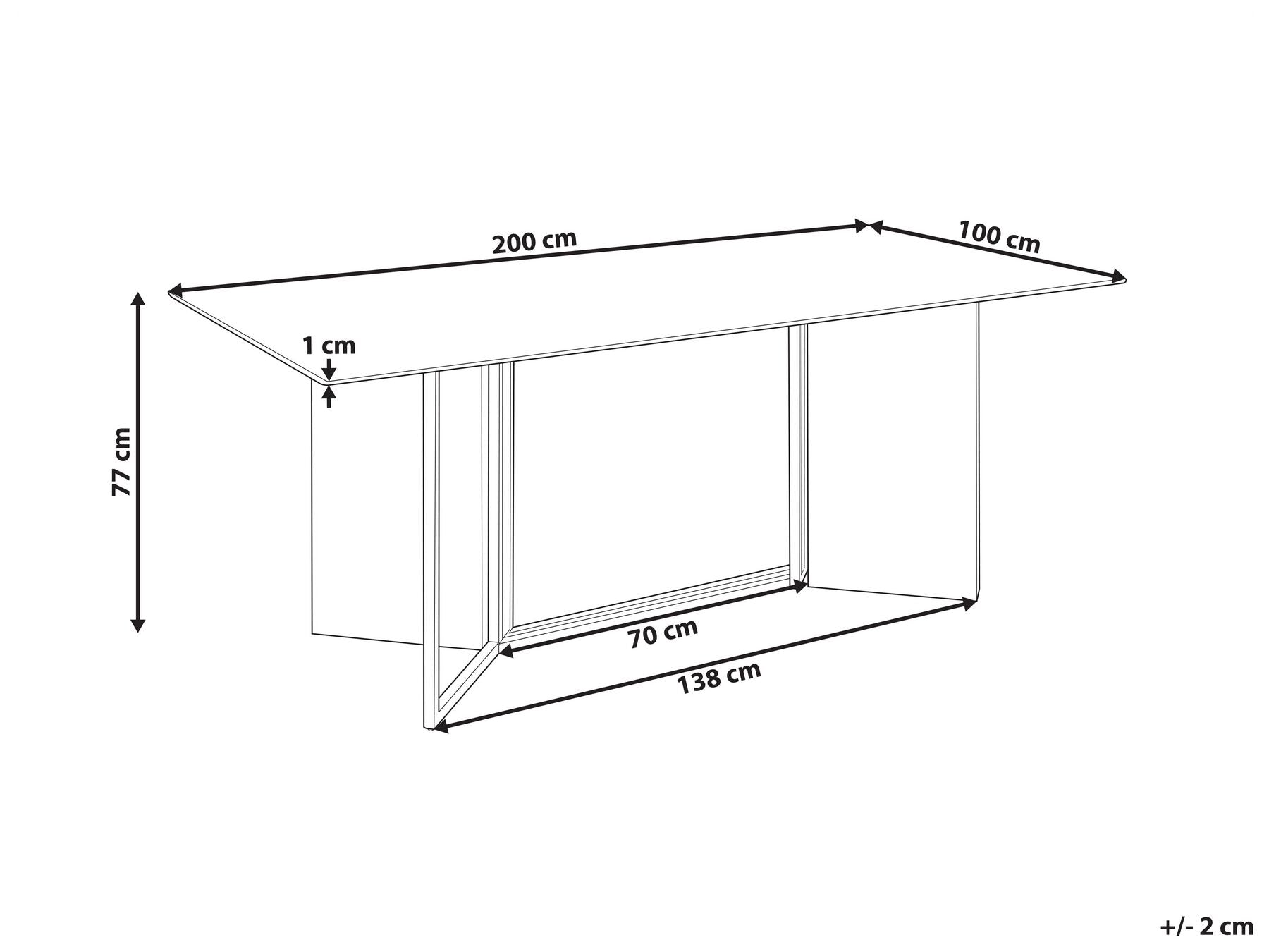 Dining Table CALCIO Marble 200 cm 100 cm