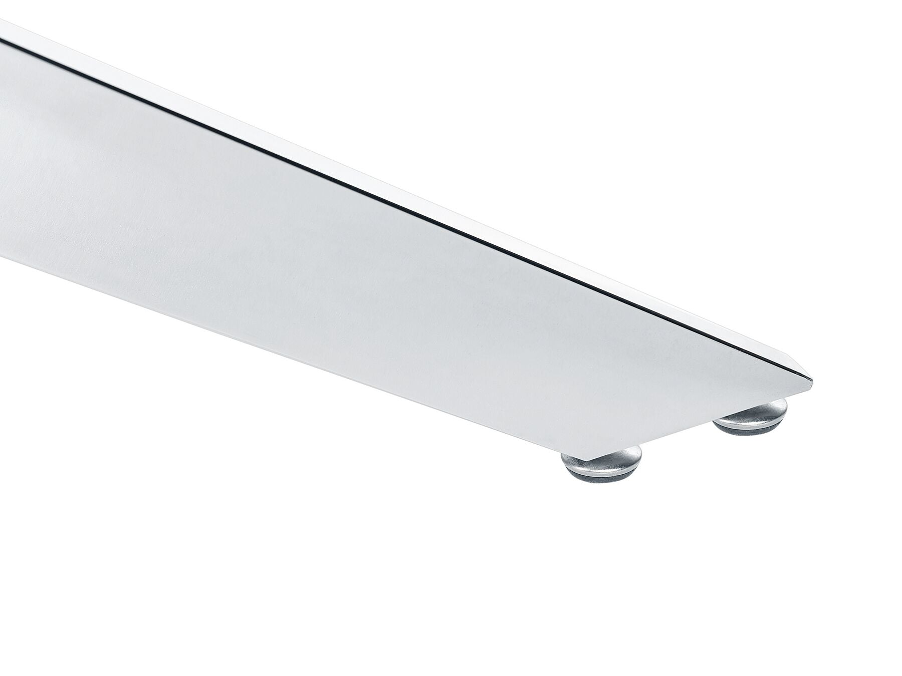 Dining Table MARAMO Silver 120 cm 120 cm Tempered Glass