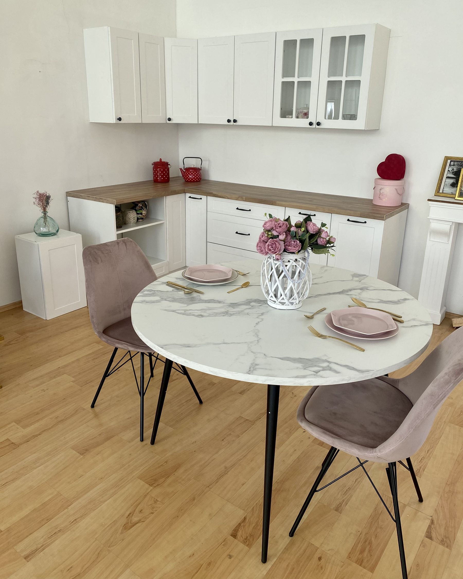 Dining Table ODEON White 120 cm 120 cm