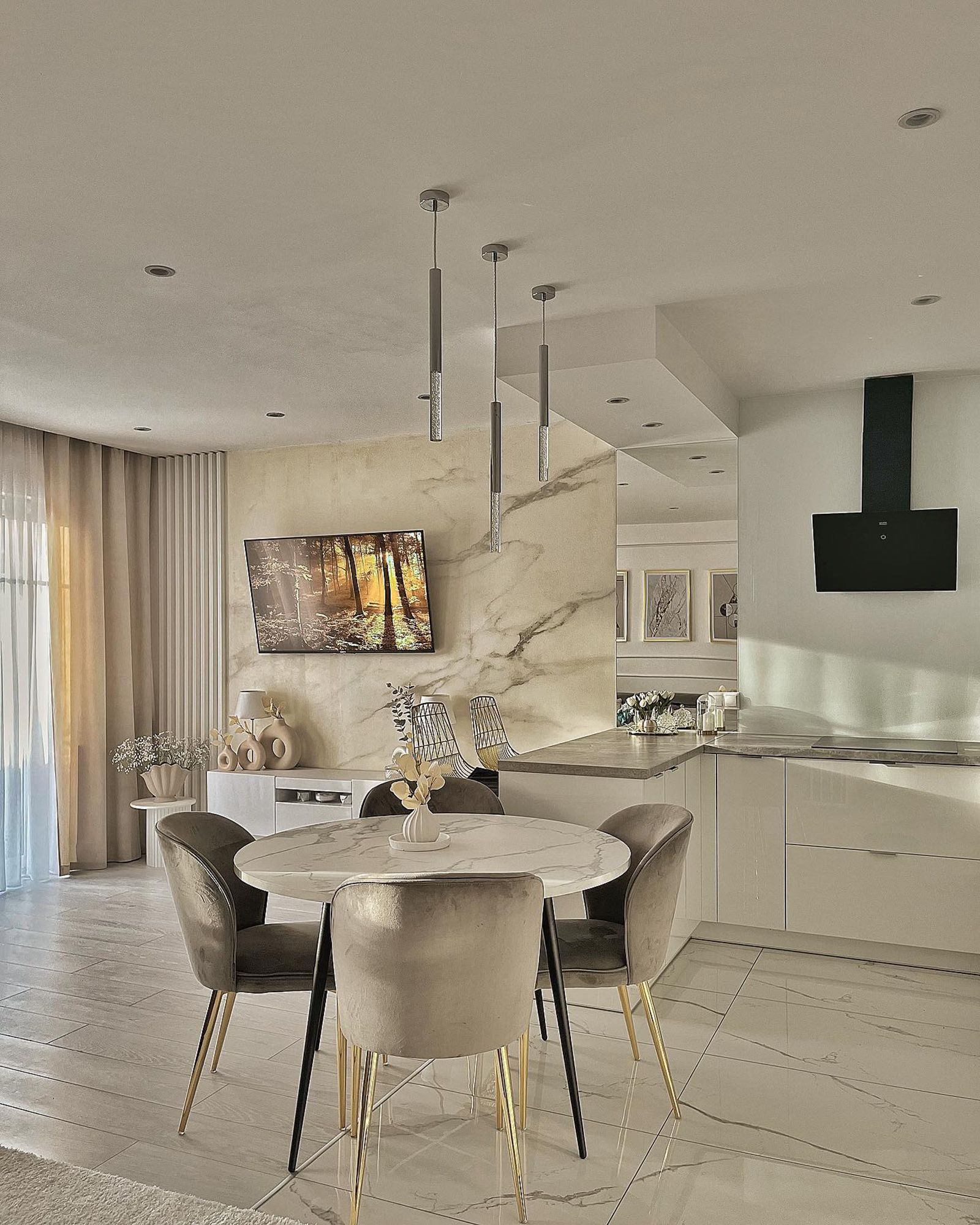Dining Table ODEON White 120 cm 120 cm