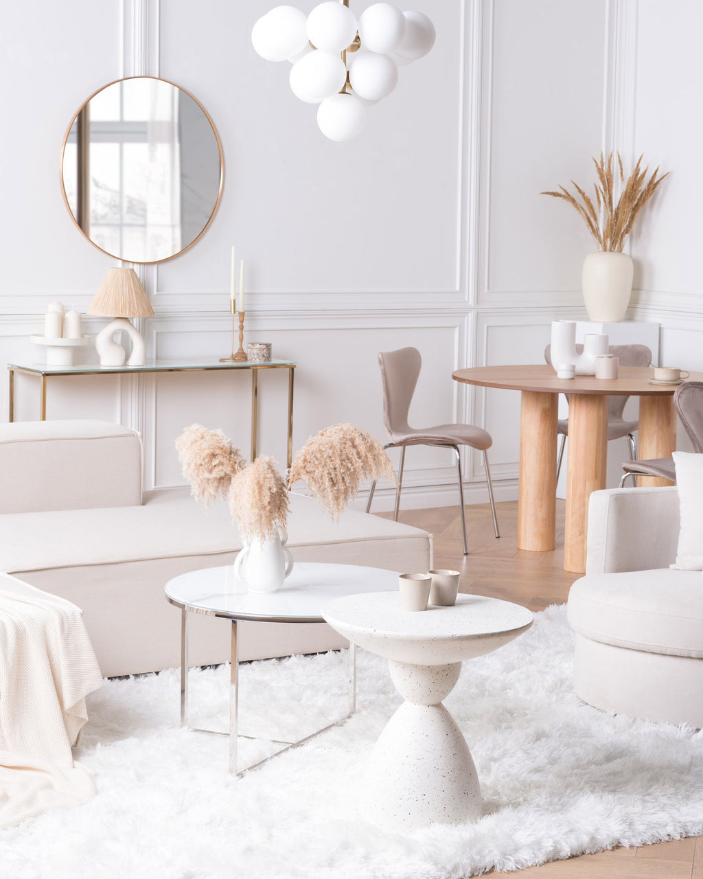 Dining Table ORIN Light Ash Wood 120 cm 120 cm