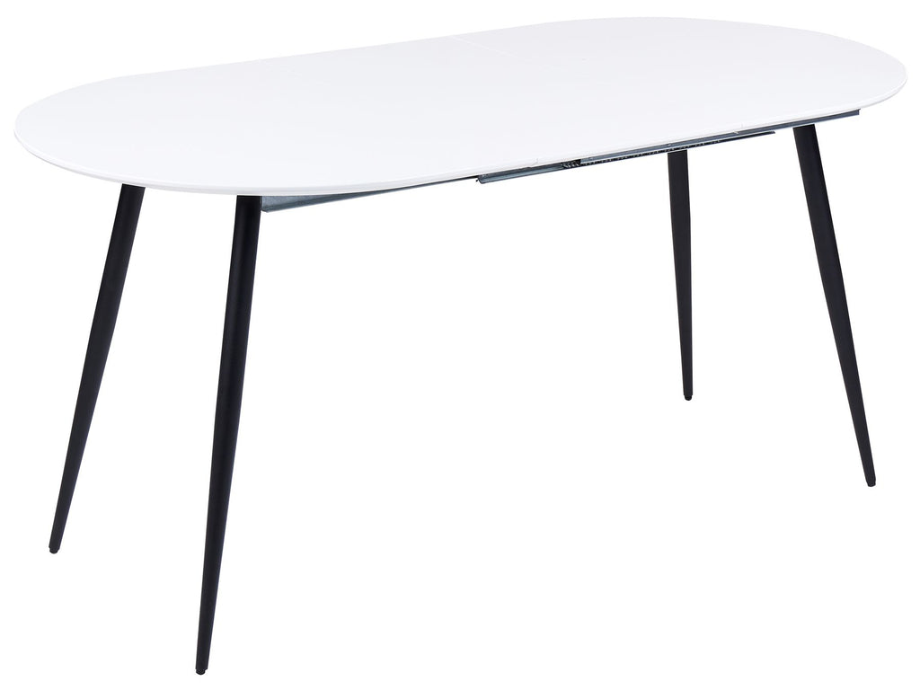 Extending Dining Table STAVERTON White 120/160 cm 80 cm