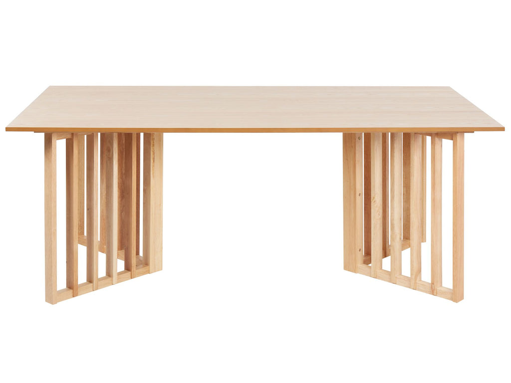 Dining Table LEANDRA Light Ash Wood 200 cm 100 cm