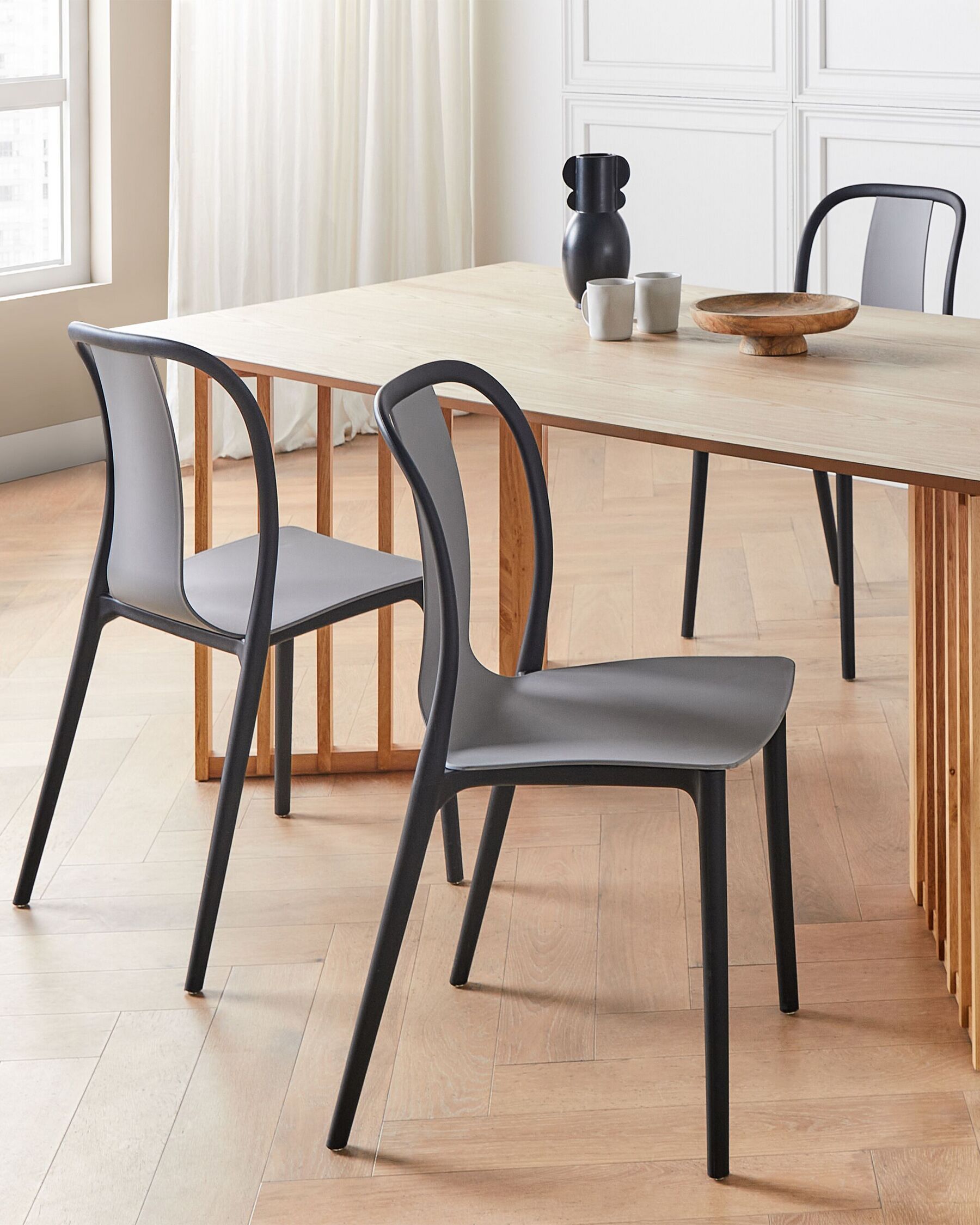 Dining Table LEANDRA Light Ash Wood 200 cm 100 cm