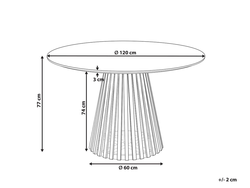Dining Table MESILLA Black 120 cm 120 cm Acacia Wood