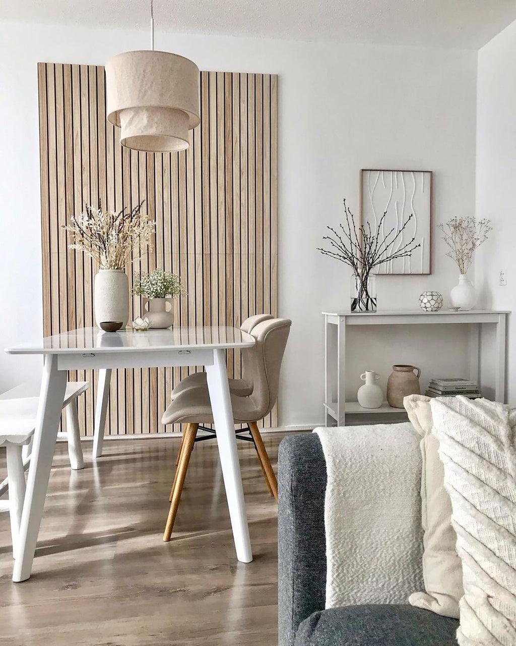 Extending Dining Table SANFORD White 120/160 cm 80 cm