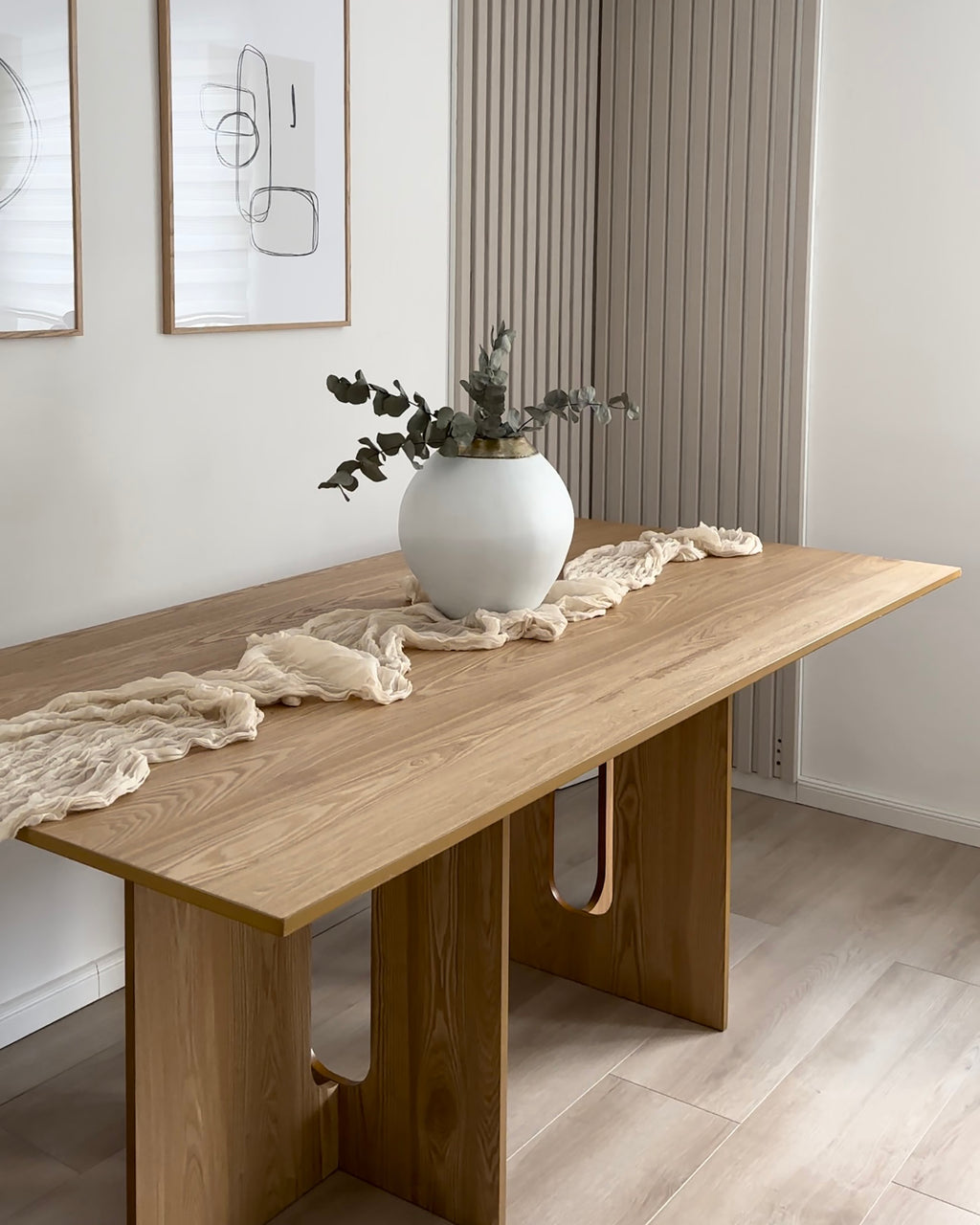 Dining Table CORAIL Light Ash Wood 200 cm 100 cm