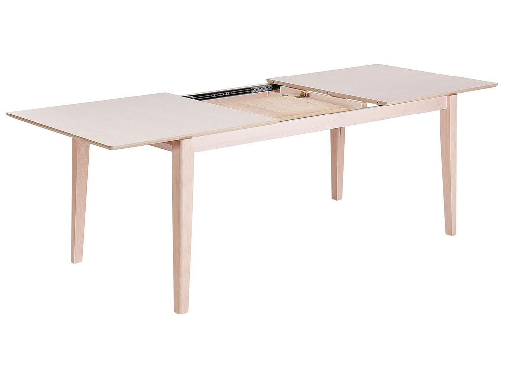 Extending Dining Table CROSBY Light Beech 180/240 cm 90 cm