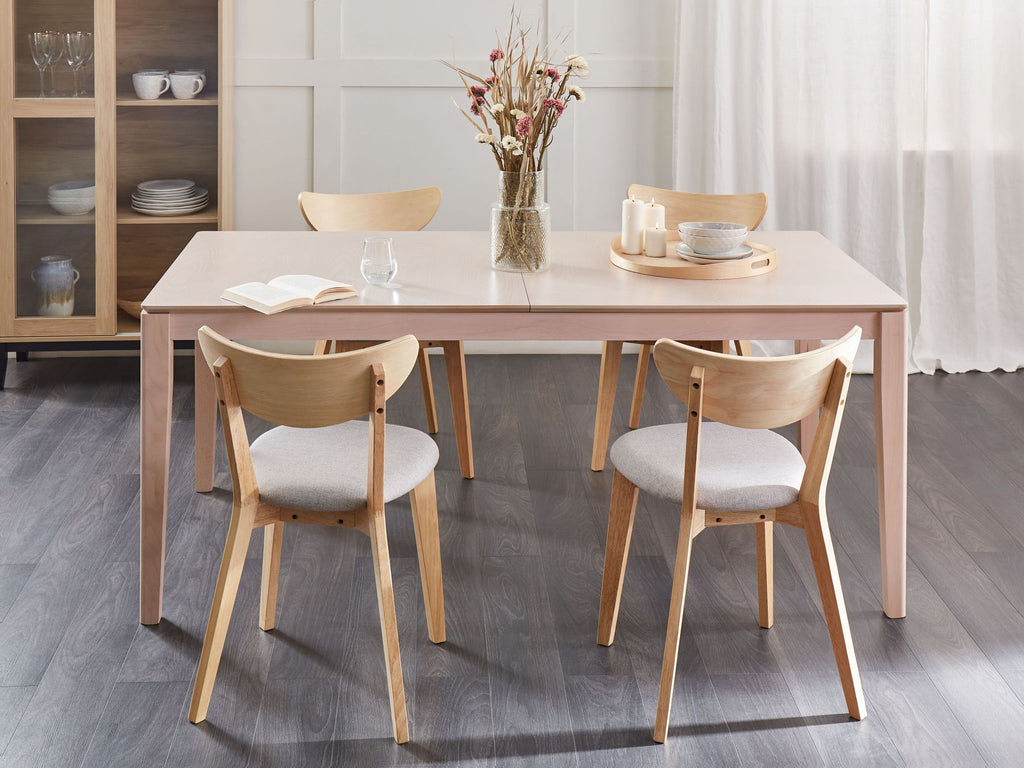 Extending Dining Table CROSBY Light Beech 180/240 cm 90 cm