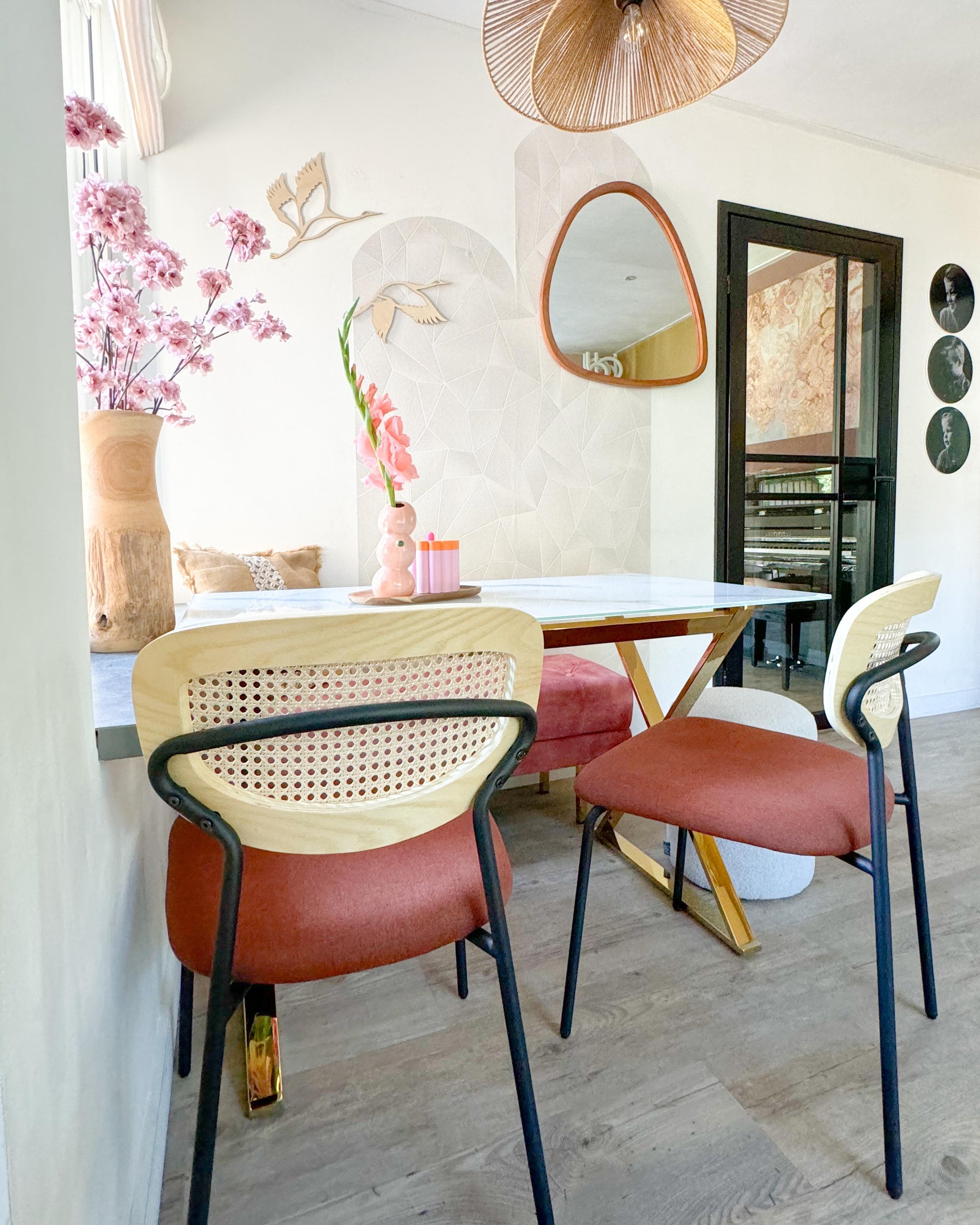 Dining Table ATTICA White Marble 120 cm 70 cm Tempered Glass