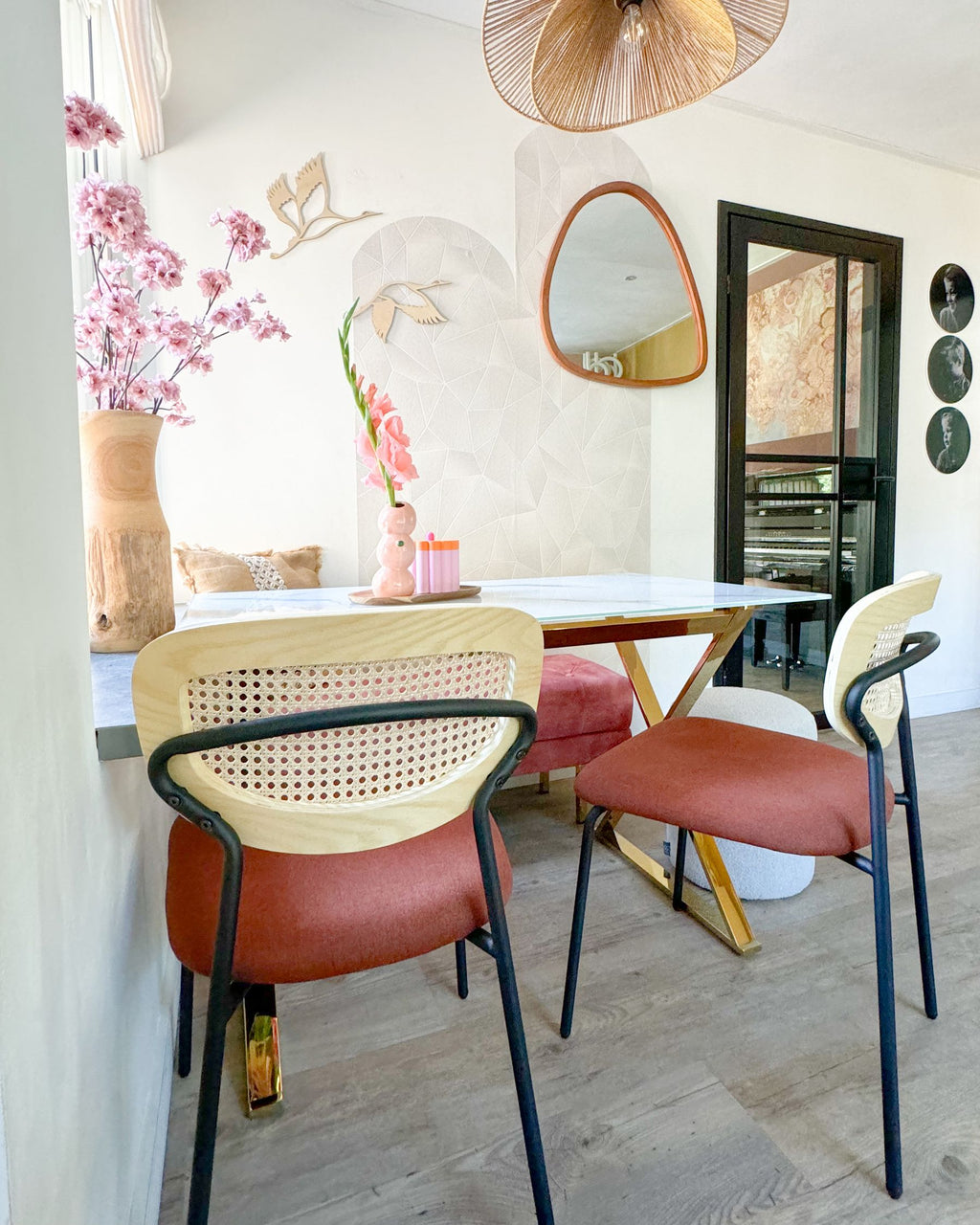 Dining Table ATTICA White Marble 120 cm 70 cm Tempered Glass