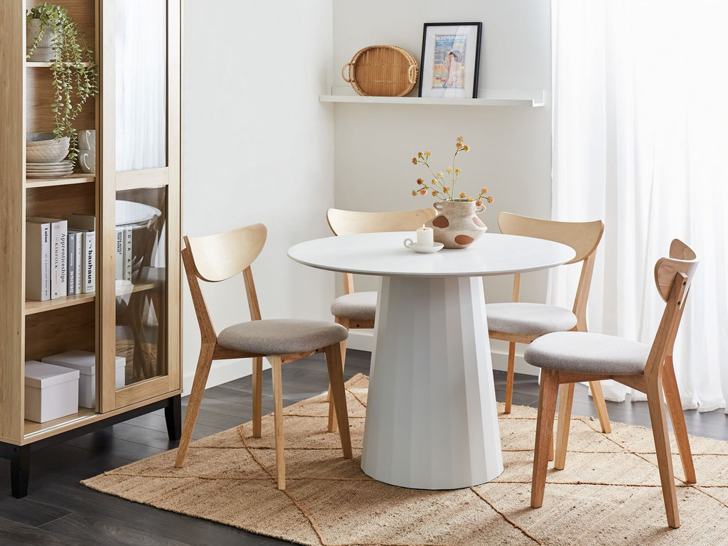 Dining Table PLATO White 100 cm 100 cm Metal