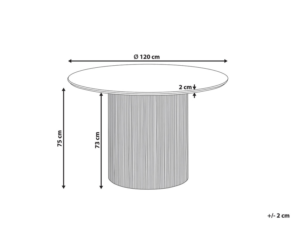 Dining Table SHEHO Black 120 cm 120 cm