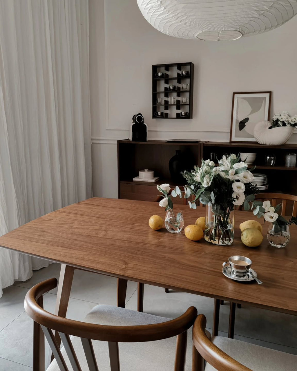 Dining Table HUXTER Dark Walnut 180 cm 90 cm