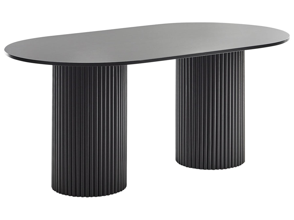 Dining Table SHERIDAN Black 180 cm 100 cm