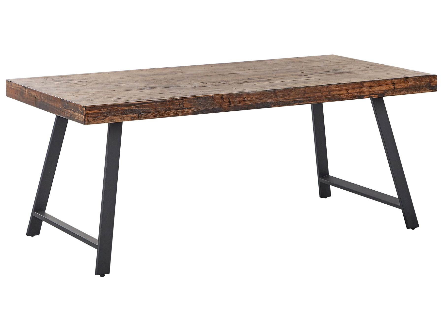 Dining Table WARTON Dark Brown 180 cm 90 cm Pine Wood