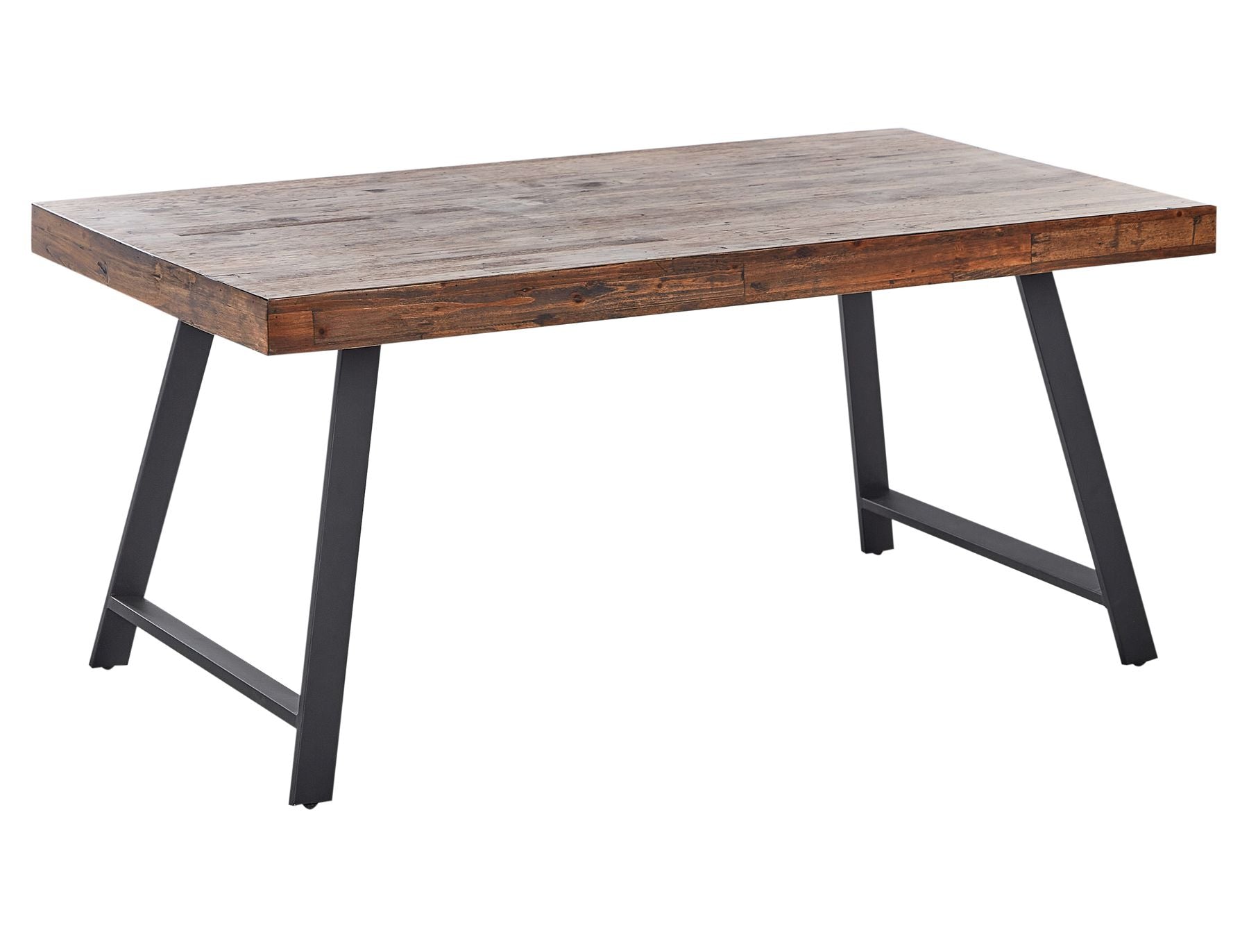 Dining Table WARTON Dark Brown 160 cm 90 cm Pine Wood