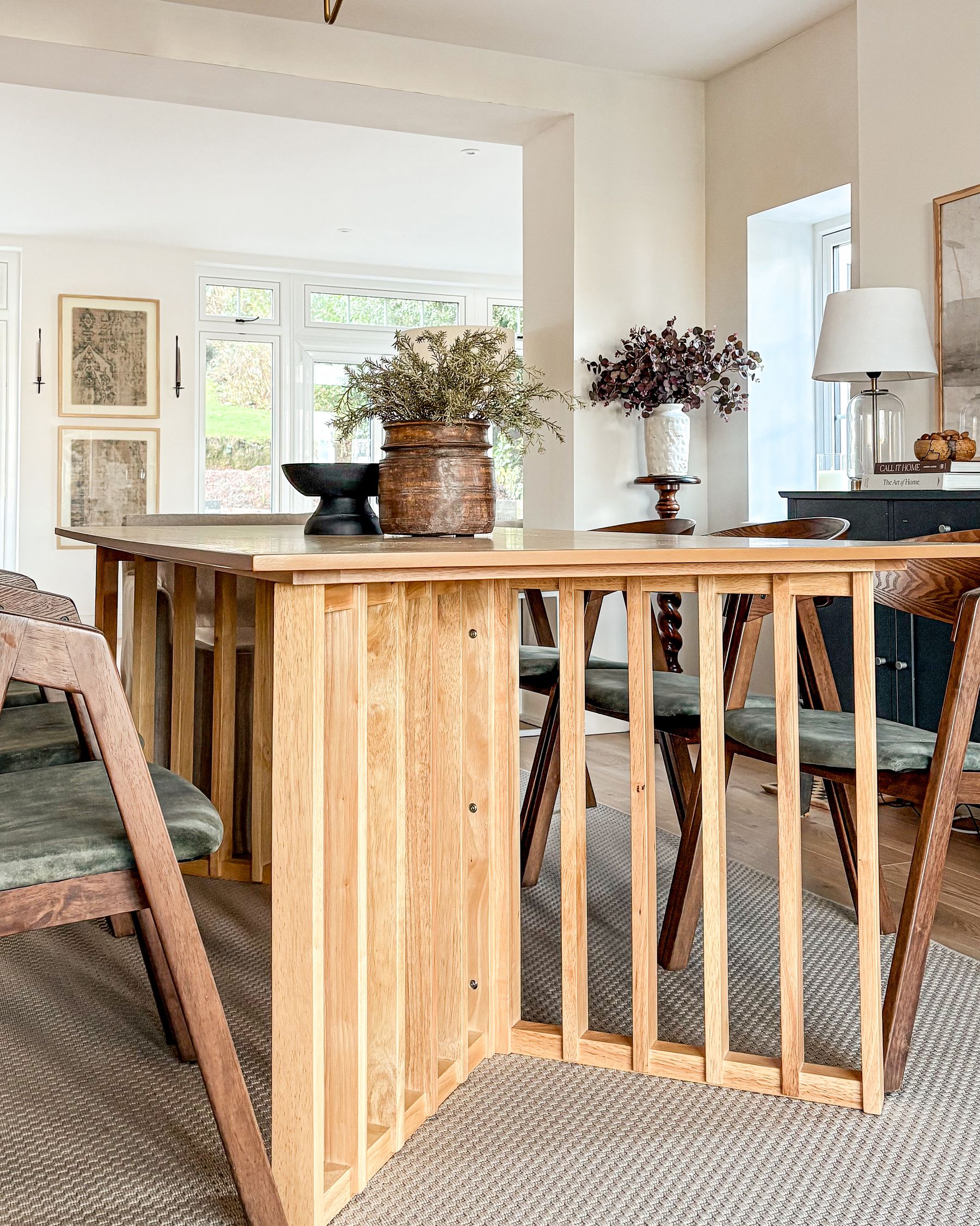 Dining Table LEANDRA Light Ash Wood 200 cm 100 cm