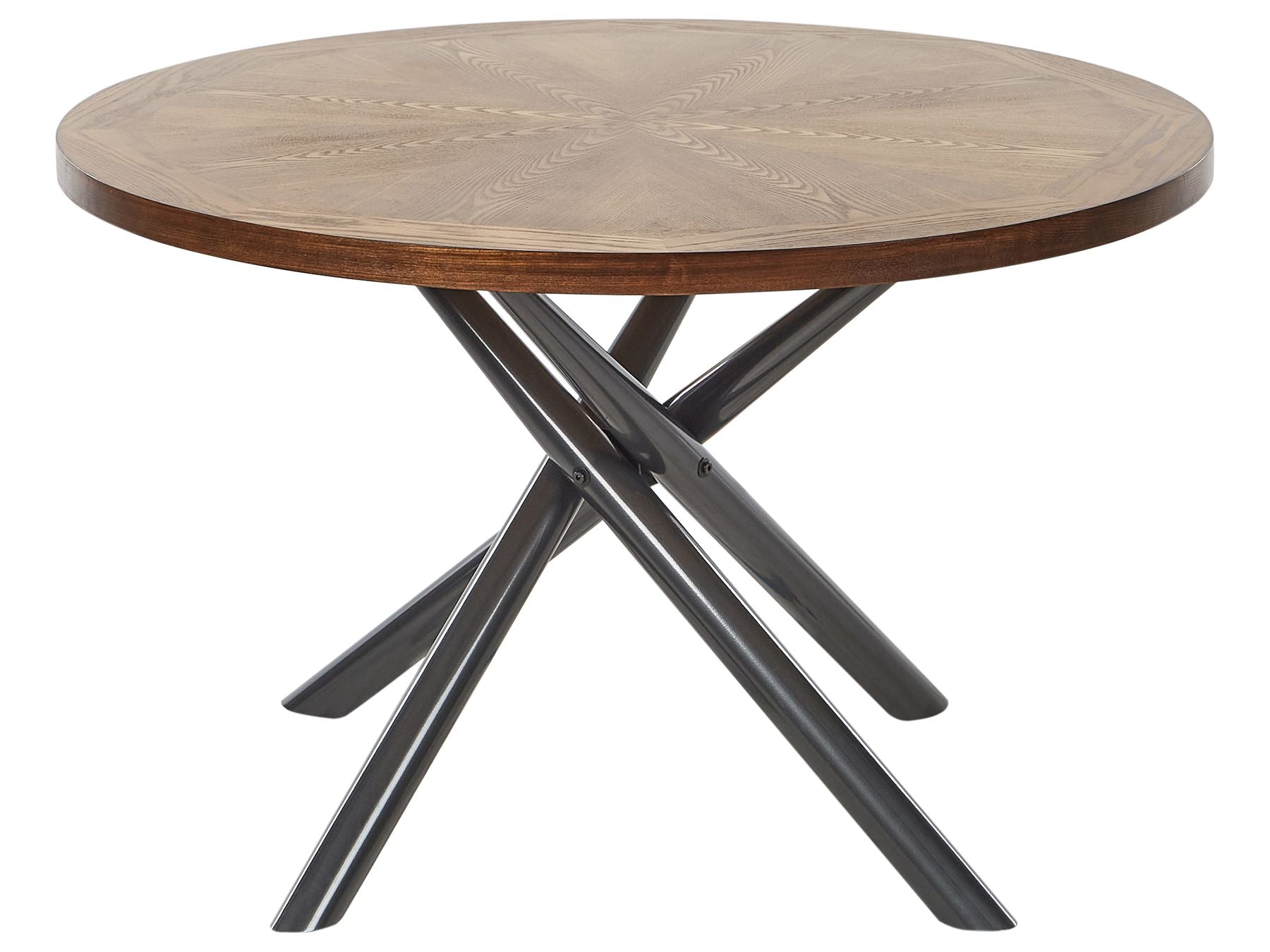 Dining Table LORENZO Brown Ash Wood 120 cm 120 cm