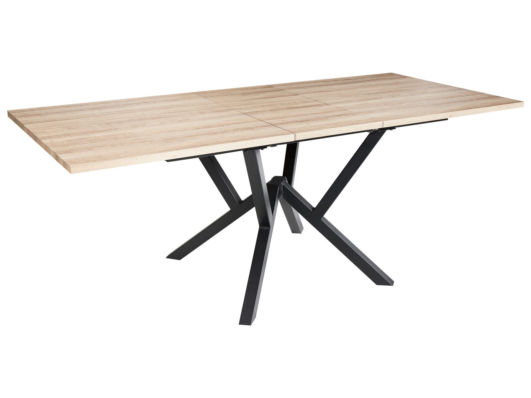 Extending Dining Table ANSELL Light Brown 160/200 cm 90 cm