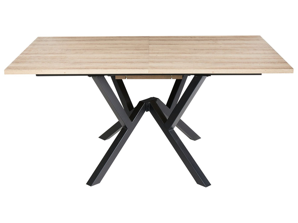 Extending Dining Table ANSELL Light Brown 160/200 cm 90 cm