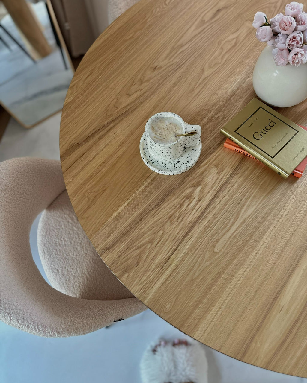 Dining Table ORIN Light Ash Wood 120 cm 120 cm